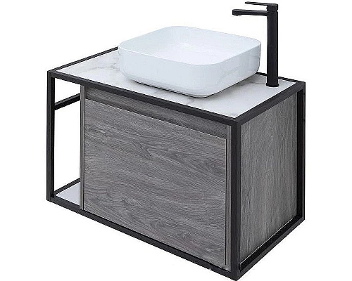 Приобрести Тумба под раковину Aquanet Nova Lite Loft 75R 261653 подвесная Дуб рошелье в магазине сантехники Santeh-Crystal.ru