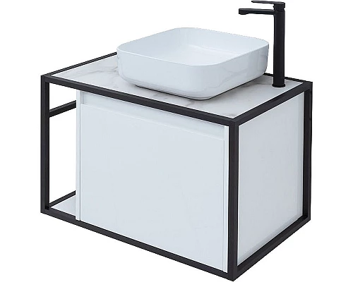 Приобрести Тумба под раковину Aquanet Nova Lite Loft 75R 261649 подвесная Белый глянец в магазине сантехники Santeh-Crystal.ru