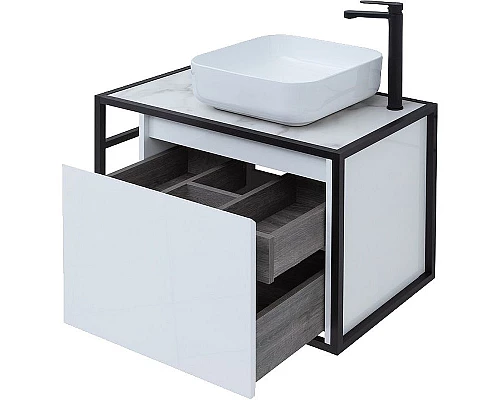 Приобрести Тумба под раковину Aquanet Nova Lite Loft 75R 261649 подвесная Белый глянец в магазине сантехники Santeh-Crystal.ru