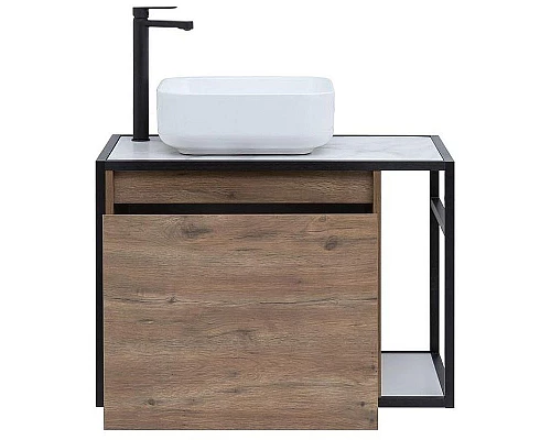 Заказать Тумба под раковину Aquanet Nova Lite Loft 75L 261658 подвесная Дуб рустикальный в магазине сантехники Santeh-Crystal.ru