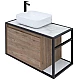 Заказать Тумба под раковину Aquanet Nova Lite Loft 75L 261658 подвесная Дуб рустикальный в магазине сантехники Santeh-Crystal.ru