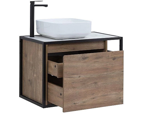 Заказать Тумба под раковину Aquanet Nova Lite Loft 75L 261658 подвесная Дуб рустикальный в магазине сантехники Santeh-Crystal.ru
