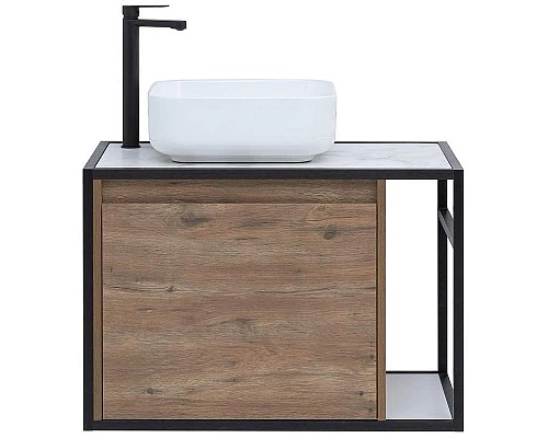 Заказать Тумба под раковину Aquanet Nova Lite Loft 75L 261658 подвесная Дуб рустикальный в магазине сантехники Santeh-Crystal.ru