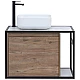 Заказать Тумба под раковину Aquanet Nova Lite Loft 75L 261658 подвесная Дуб рустикальный в магазине сантехники Santeh-Crystal.ru