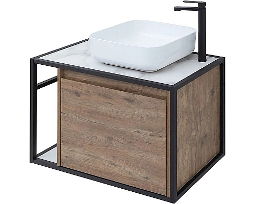 Заказать Тумба под раковину Aquanet Nova Lite Loft 75R 261657 подвесная Дуб рустикальный в магазине сантехники Santeh-Crystal.ru