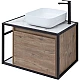 Заказать Тумба под раковину Aquanet Nova Lite Loft 75R 261657 подвесная Дуб рустикальный в магазине сантехники Santeh-Crystal.ru