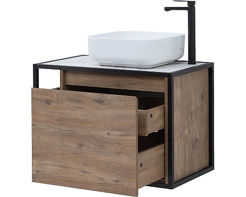 Заказать Тумба под раковину Aquanet Nova Lite Loft 75R 261657 подвесная Дуб рустикальный в магазине сантехники Santeh-Crystal.ru