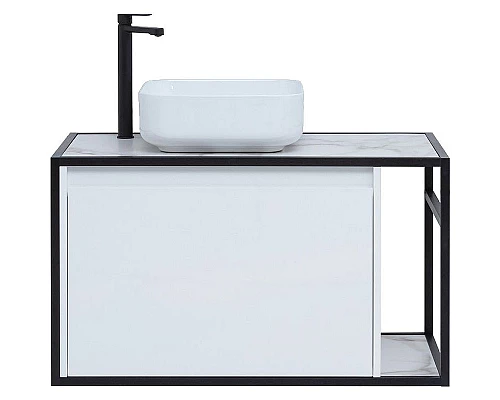 Приобрести Тумба под раковину Aquanet Nova Lite Loft 90L 261652 подвесная Белый глянец в магазине сантехники Santeh-Crystal.ru