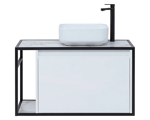 Приобрести Тумба под раковину Aquanet Nova Lite Loft 90R 261651 подвесная Белый глянец в магазине сантехники Santeh-Crystal.ru