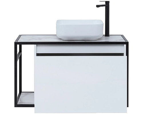 Приобрести Тумба под раковину Aquanet Nova Lite Loft 90R 261651 подвесная Белый глянец в магазине сантехники Santeh-Crystal.ru