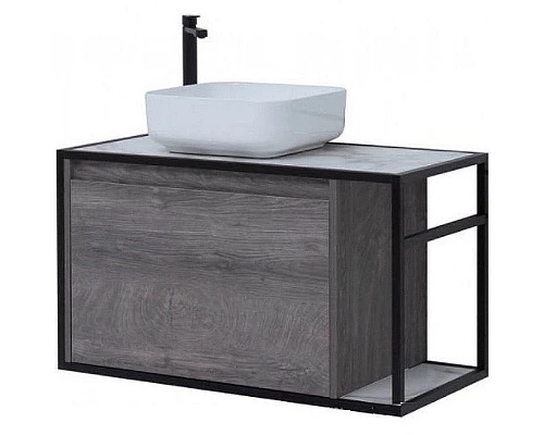 Купить Тумба под раковину Aquanet Nova Lite Loft 90L 261656 подвесная Дуб рошелье в магазине сантехники Santeh-Crystal.ru