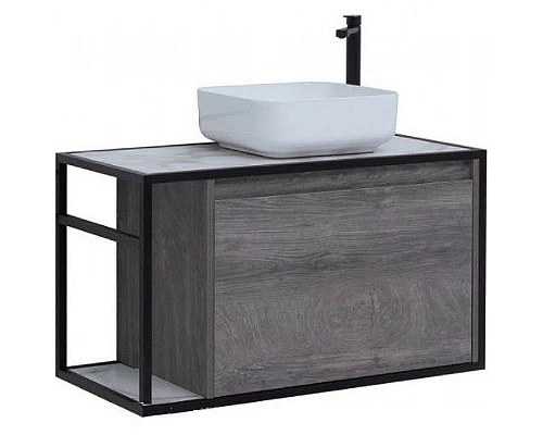 Приобрести Тумба под раковину Aquanet Nova Lite Loft 90R 261655 подвесная Дуб рошелье в магазине сантехники Santeh-Crystal.ru