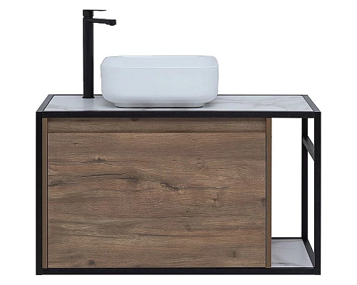 Приобрести Тумба под раковину Aquanet Nova Lite Loft 90L 261660 подвесная Дуб рустикальный в магазине сантехники Santeh-Crystal.ru