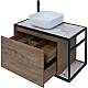 Приобрести Тумба под раковину Aquanet Nova Lite Loft 90L 261660 подвесная Дуб рустикальный в магазине сантехники Santeh-Crystal.ru