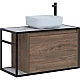 Купить Тумба под раковину Aquanet Nova Lite Loft 90R 261659 подвесная Дуб рустикальный в магазине сантехники Santeh-Crystal.ru