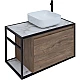 Купить Тумба под раковину Aquanet Nova Lite Loft 90R 261659 подвесная Дуб рустикальный в магазине сантехники Santeh-Crystal.ru