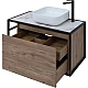 Купить Тумба под раковину Aquanet Nova Lite Loft 90R 261659 подвесная Дуб рустикальный в магазине сантехники Santeh-Crystal.ru