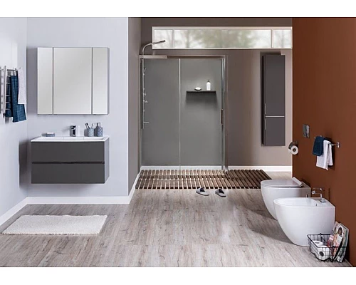 Приобрести Зеркальный шкаф Aquanet Алвита 90 240110 Серый антрацит в магазине сантехники Santeh-Crystal.ru