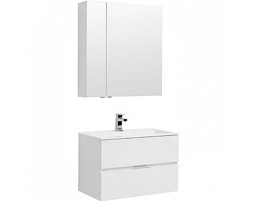 Приобрести Комплект мебели для ванной Aquanet Алвита 80 237347 подвесной Белый в магазине сантехники Santeh-Crystal.ru