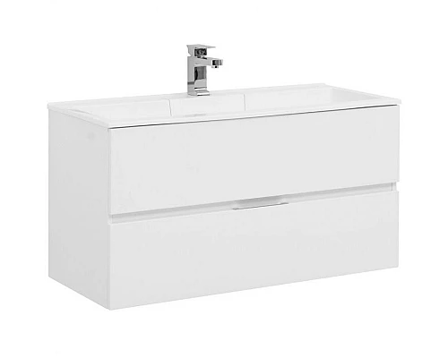 Приобрести Комплект мебели для ванной Aquanet Алвита 100 237360 подвесной Белый в магазине сантехники Santeh-Crystal.ru