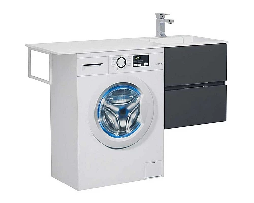 Купить Тумба под раковину Aquanet Алвита 120 R 243662 подвесная Серый антрацит в магазине сантехники Santeh-Crystal.ru