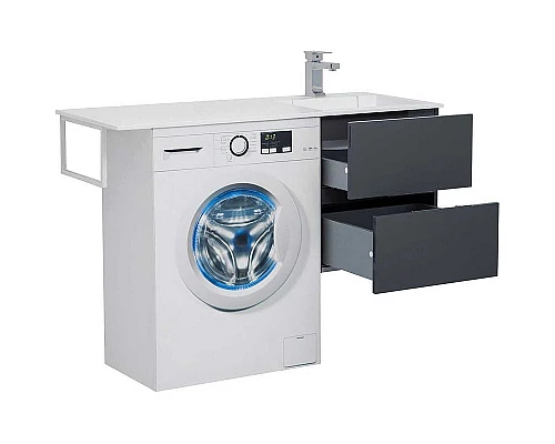 Купить Тумба под раковину Aquanet Алвита 120 R 243662 подвесная Серый антрацит в магазине сантехники Santeh-Crystal.ru