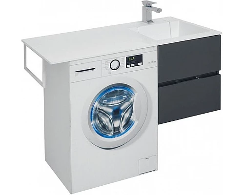 Купить Тумба под раковину Aquanet Алвита 120 R 243662 подвесная Серый антрацит в магазине сантехники Santeh-Crystal.ru