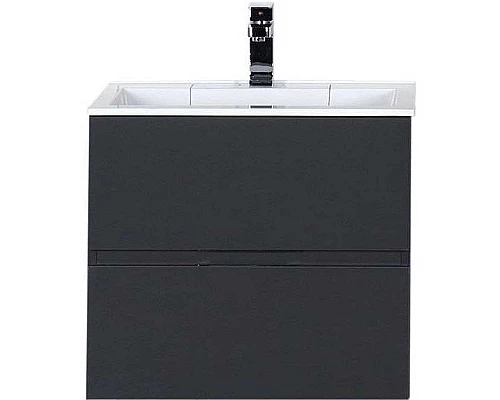 Заказать Тумба под раковину Aquanet Алвита 60 183991 подвесная Серый антрацит в магазине сантехники Santeh-Crystal.ru