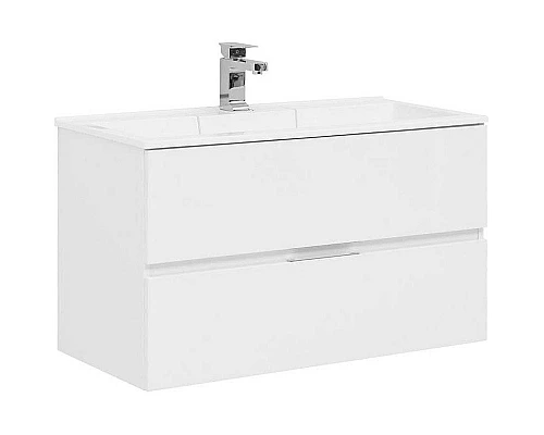 Приобрести Тумба под раковину Aquanet Алвита 90 235340 подвесная Белая в магазине сантехники Santeh-Crystal.ru