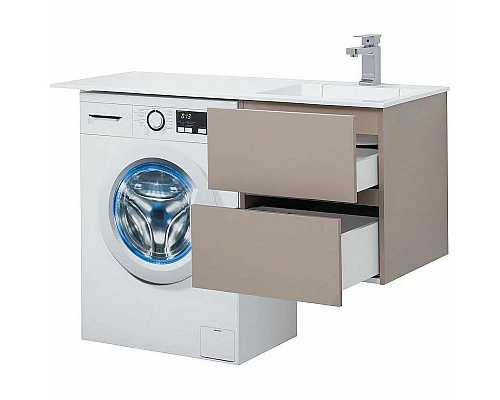 Заказать Тумба с раковиной Aquanet Алвита 120 R 243774 подвесная Капучино в магазине сантехники Santeh-Crystal.ru