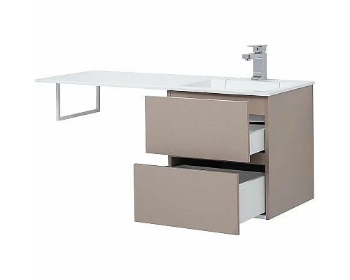 Заказать Тумба с раковиной Aquanet Алвита 120 R 243774 подвесная Капучино в магазине сантехники Santeh-Crystal.ru