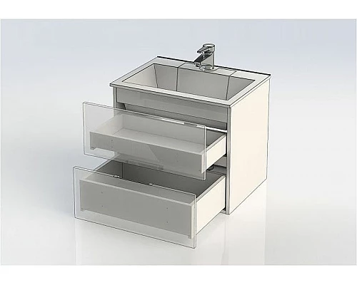 Заказать Тумба с раковиной Aquanet Алвита 60 213094 подвесная Серый антрацит в магазине сантехники Santeh-Crystal.ru