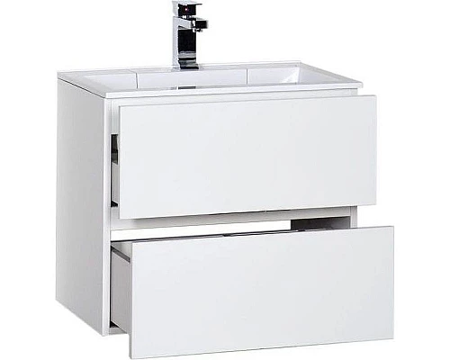 Заказать Тумба с раковиной Aquanet Алвита 60 213095 подвесная Белый глянец в магазине сантехники Santeh-Crystal.ru