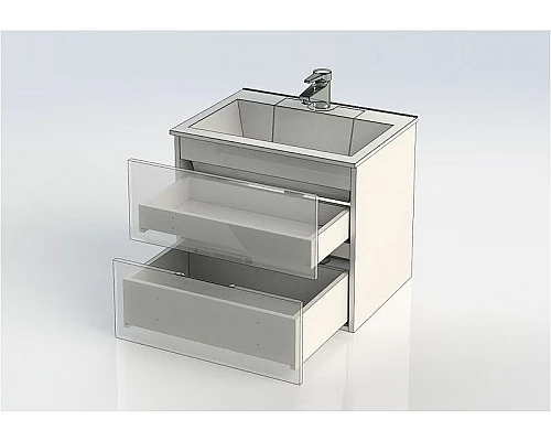 Заказать Тумба с раковиной Aquanet Алвита 60 213095 подвесная Белый глянец в магазине сантехники Santeh-Crystal.ru