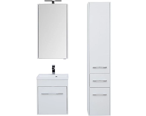 Купить Зеркальный шкаф Aquanet Августа 50 210007 Белый в магазине сантехники Santeh-Crystal.ru