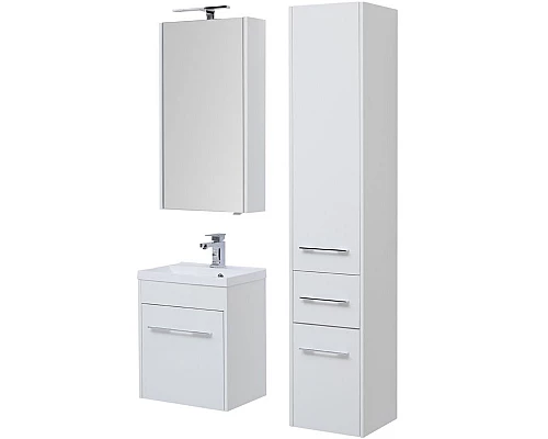 Купить Зеркальный шкаф Aquanet Августа 50 210007 Белый в магазине сантехники Santeh-Crystal.ru