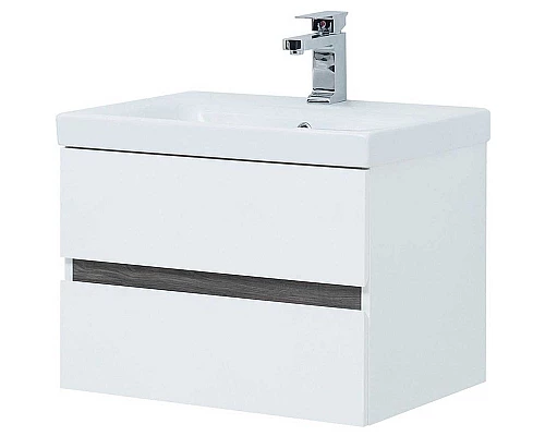 Заказать Тумба под раковину Aquanet Беркли 50 254288 подвесная Белый Дуб рошелье в магазине сантехники Santeh-Crystal.ru