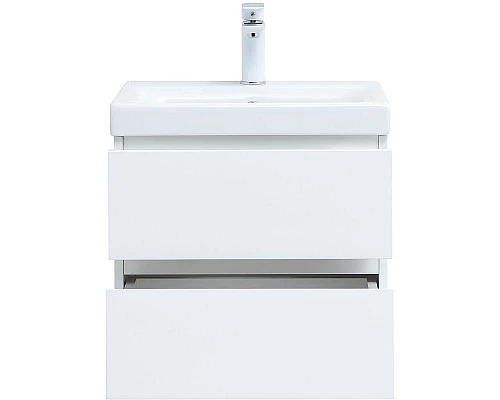 Заказать Тумба под раковину Aquanet Беркли 50 302347 подвесная Белый глянец в магазине сантехники Santeh-Crystal.ru