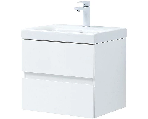 Заказать Тумба под раковину Aquanet Беркли 50 302347 подвесная Белый глянец в магазине сантехники Santeh-Crystal.ru