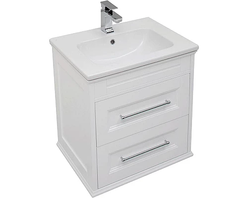 Приобрести Комплект мебели для ванной Aquanet Бостон 60 210629 подвесной Белый матовый в магазине сантехники Santeh-Crystal.ru