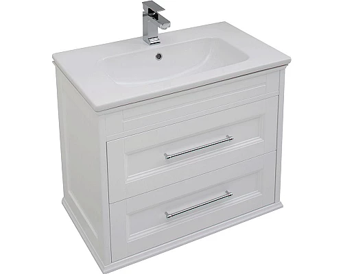 Приобрести Комплект мебели для ванной Aquanet Бостон 80 210630 подвесной Белый матовый в магазине сантехники Santeh-Crystal.ru