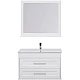 Купить Комплект мебели для ванной Aquanet Бостон 100 210628 подвесной Белый матовый в магазине сантехники Santeh-Crystal.ru