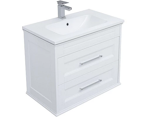 Заказать Тумба с раковиной Aquanet Бостон 80 260664 подвесная Белый матовый в магазине сантехники Santeh-Crystal.ru