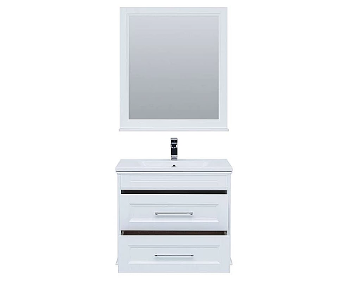 Заказать Тумба с раковиной Aquanet Бостон 80 260664 подвесная Белый матовый в магазине сантехники Santeh-Crystal.ru