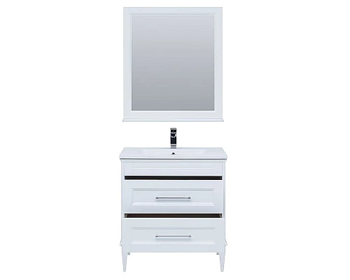 Заказать Тумба с раковиной Aquanet Бостон 80 260664 подвесная Белый матовый в магазине сантехники Santeh-Crystal.ru