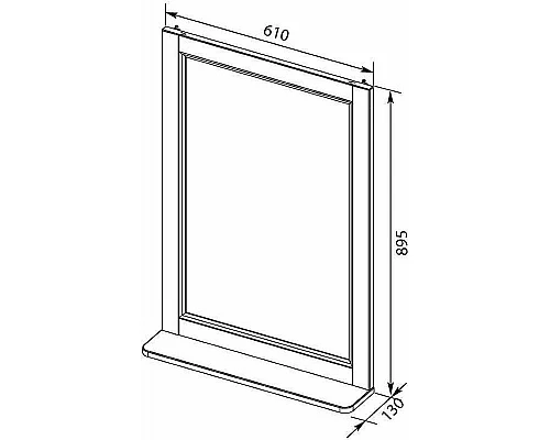 Заказать Зеркало Aquanet Бостон М 60 209675 Белое в магазине сантехники Santeh-Crystal.ru