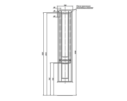 Заказать Шкаф пенал Aquanet Бостон 36 R 209681 подвесной Белый в магазине сантехники Santeh-Crystal.ru