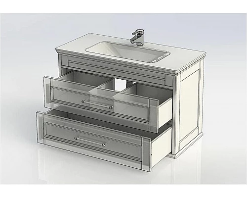 Заказать Тумба под раковину Aquanet Бостон М 100 243781 Белая матовая в магазине сантехники Santeh-Crystal.ru