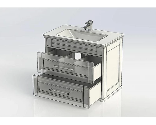 Заказать Тумба под раковину Aquanet Бостон М 80 243782 Белая матовая в магазине сантехники Santeh-Crystal.ru