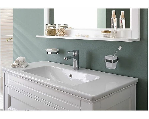 Приобрести Тумба с раковиной Aquanet Бостон М 100 212669 Белая матовая в магазине сантехники Santeh-Crystal.ru